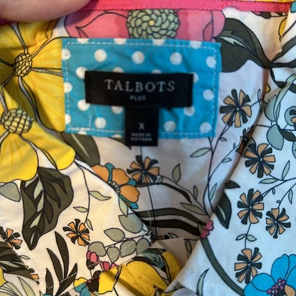 NWT Talbots Flower Print Shirt - Picture 3 of 7